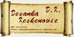 Desanka Keskenović vizit kartica